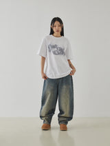 ディストレスドtシャツ