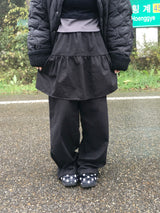 ペールシャーリングワイドスカートパンツ (3c)