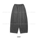 Oat herringbone side pintuck balloon pants
