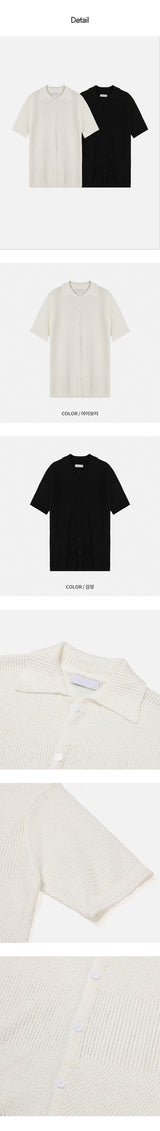 [S/S] ブークレニットカラカーディガン (2color)