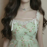 [VIVIZ Eunha, KISS OF LIFE Julie Necklace] Baroque Angel Pearl Choker Necklace - Silver Color
