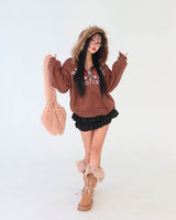 Suede cancan skirt pantskirt