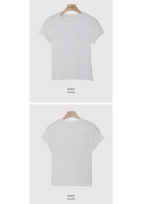 ベーシックパステルリブショートTシャツ (7color)