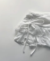 ベラ シャーリング レース スカート(white)