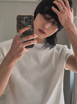 ロールスタンドカットクロップショートスリーブTシャツ