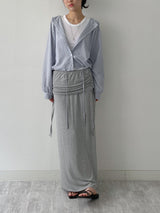 Melon Stripe Hood Shirt