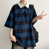 オークリーボクシーフィットラグビーストライプカラー半袖Tシャツ (8 Colors)