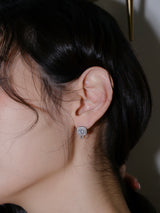 RV-DQ Halo Chain Earrings_Silver
