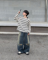 リミットデストロイドワイドデニムパンツ