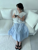 [made by fling] butterfly blouse (white)