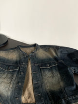 LMN Unbay Brush Crop Over Denim Jacket (3 colors)