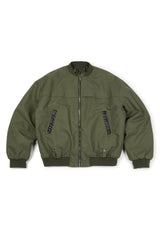 WASHED BOMBER JACKET (KHAKI)
