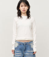 (W) フェイクドットレイヤートップ (3color)