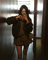 Blush Flare Check Shirt Dress