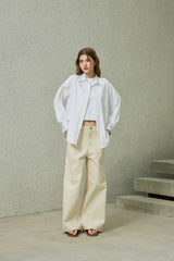 BRIGHT OVERSIZED SHIRT / WHITE