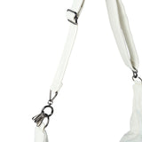 24FW BASIC LOGO GLOSSY VEGAN LEATHER CROSS BAG IVORY