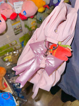 Pluffy glow ribbon keychain (2color)