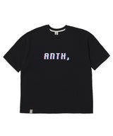ピクセルピン二ット1/2ボックスtシャツ