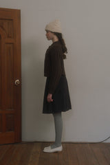 Nutty cable cardigan_brown