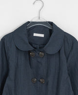 Yukomi Three Quarter Button Nylon Double Jacket