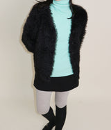 プラムショーツレイヤードミニスカート (Wool Material)