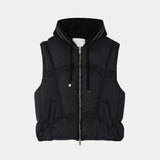 OWN Knitwear Hooded Padded Vest (2 colors)