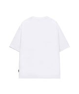 マルチコラージュグラフィックオーバーフィットTシャツ - ホワイト