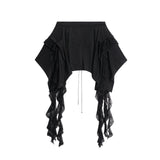 Frill Strap Asymmetric Skirt 232469355