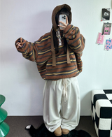 ソフティ💍💎スエードバルーンロングパンツ🩶🤎🖤3カラー