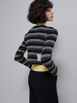 [LINE] Unbalance Draping Button Cardigan