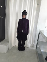 high-neck button cardigan