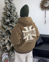 Kira Vintage Quilted Hooded Jumper