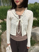 Crochet Frill Cardigan (2color)