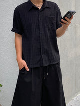 ジャカードチェッカード半袖Tシャツ 3C