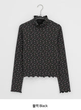 ハイジェニ ピーチファズ フリル フラワー ポーラーTシャツ