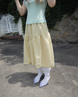 MONET LACE SHIRRING SKIRT