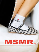 I Love MSMR Logo Quarter Socks White