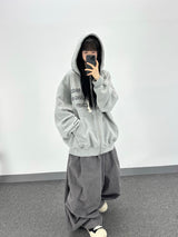 アーバンレタリングフーディージップアップ