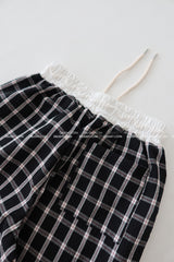 Checked around wide pants