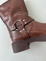 Buckle Tongue Angle Boots