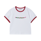 25SS スネークイニシャルリンガークロップ半袖Tシャツ ホワイト