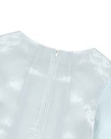 Glossy Frill Top _ SKY BLUE