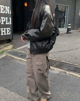 Humming leather jacket