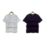 Ruffle short-sleeve T-shirt