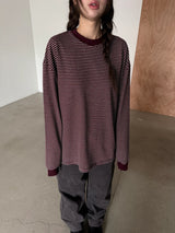 stripe boxy fit T