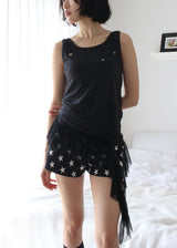 EYELET FRILL SLEEVELESS