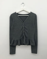 Teal Peach Frill Cardigan (5 Colors)