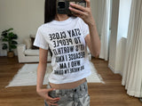 stay close lettering tee