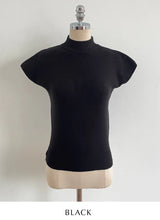 Rosley Half Neck Cap-Sleeve Knit