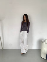 FOLD CARGO WIDE PANTS (5C)